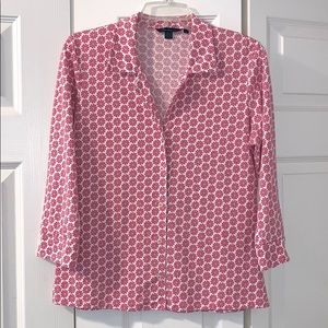 Boden pink daisy blouse